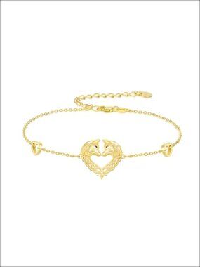 925 Sterling Silver Celtic Wolf Adjustable Charm Bracelet Gift for Women